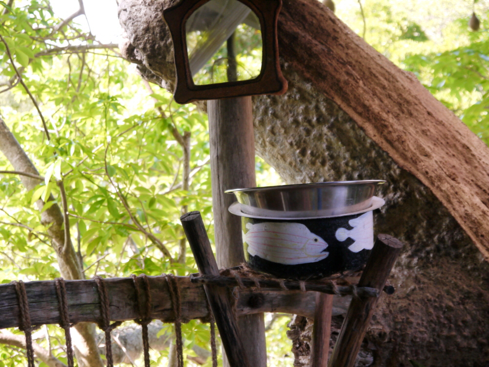 Waschbecken im Baumhaus 